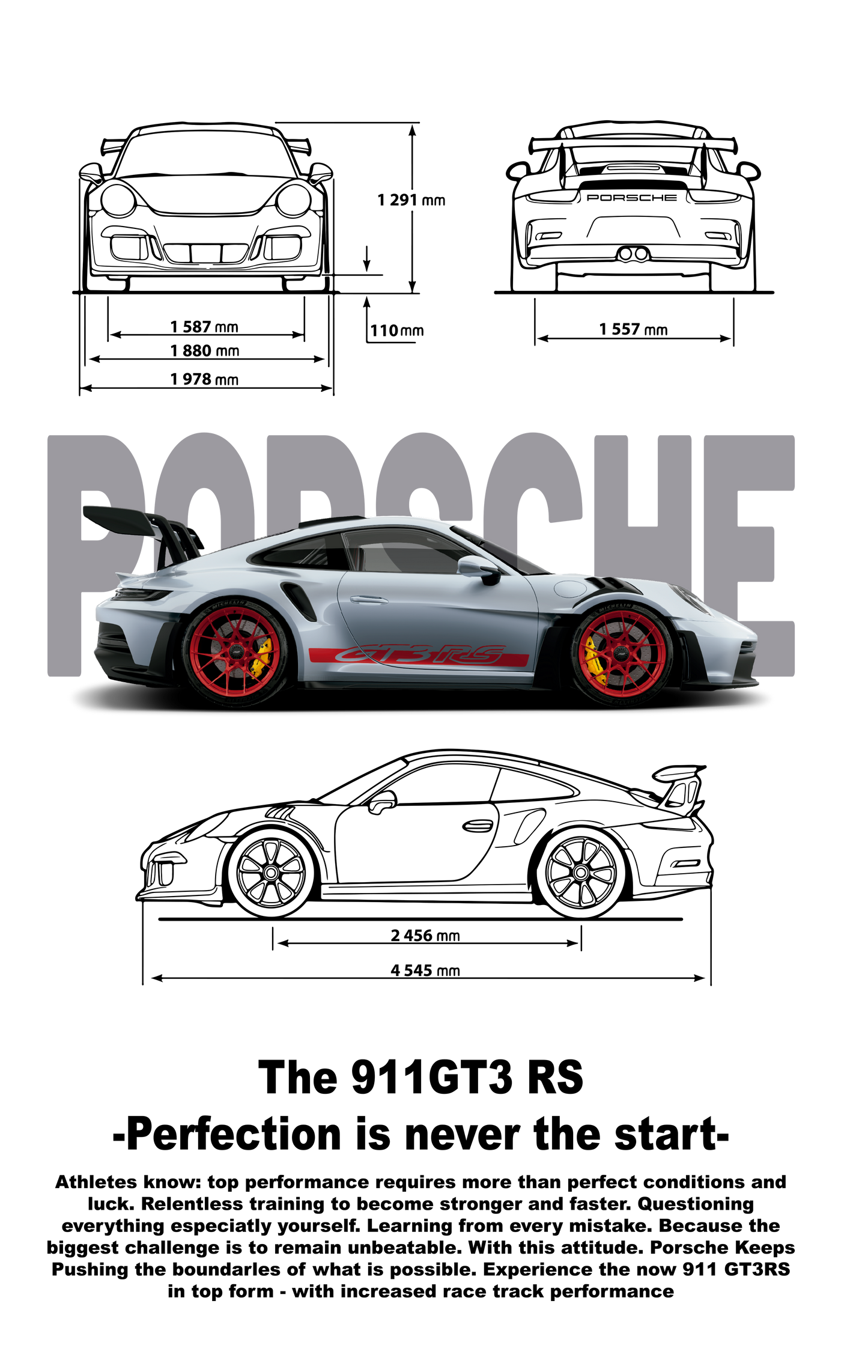 Porsche 911 Graphic HOODIE(black)